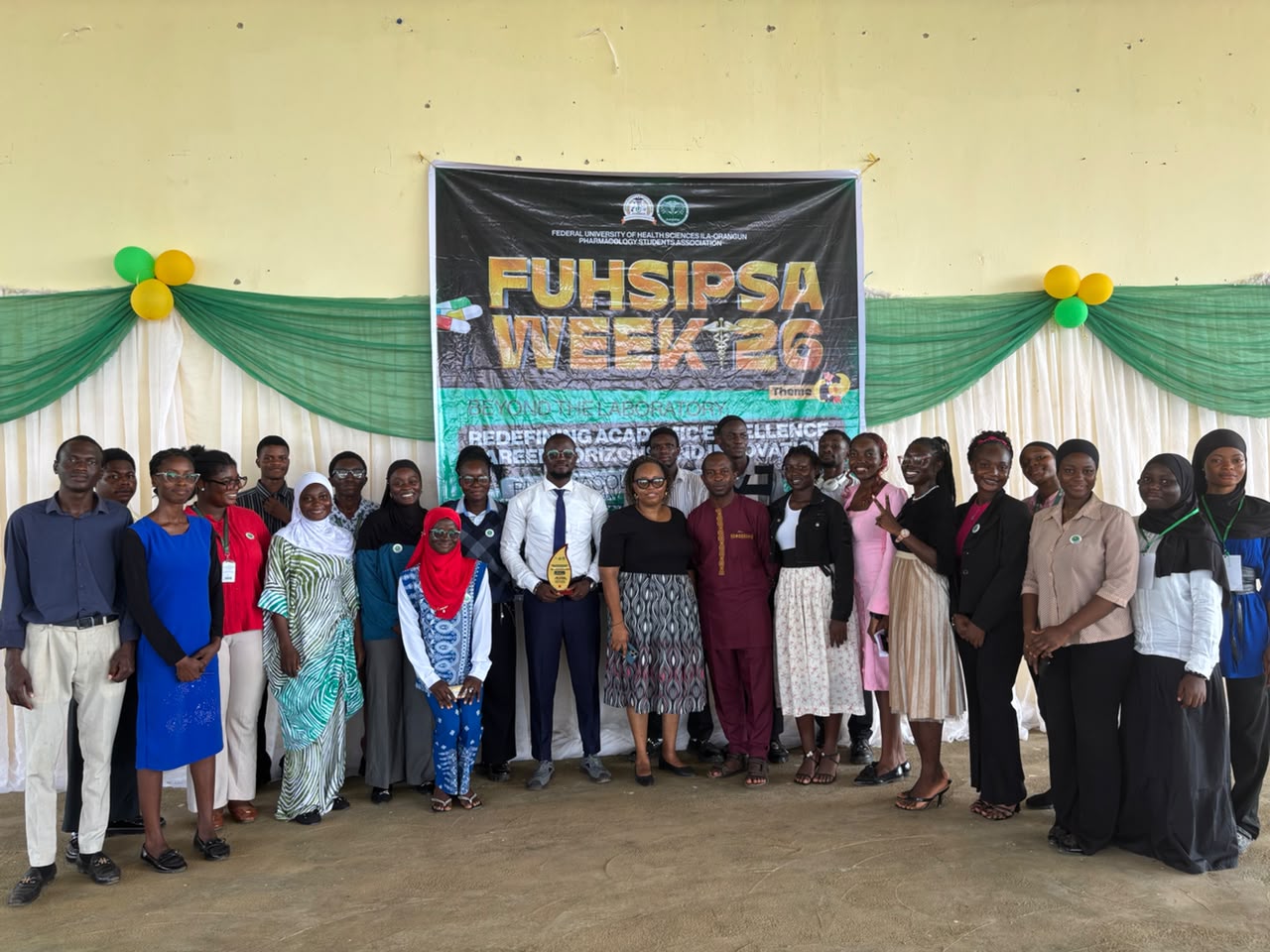 Group photograph at FUHSIPSA Week 2026, Federal University of Health Sciences, Ila-Orangun